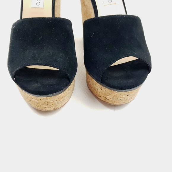 Jimmy Choo Deedee suede platform mules - Picture 14 of 16